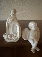 Charmant ange + Marie en porcelaine blanche, idéal pour Noë