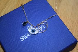Swarovski Kette Auge Rosegold & Blau neuwertig