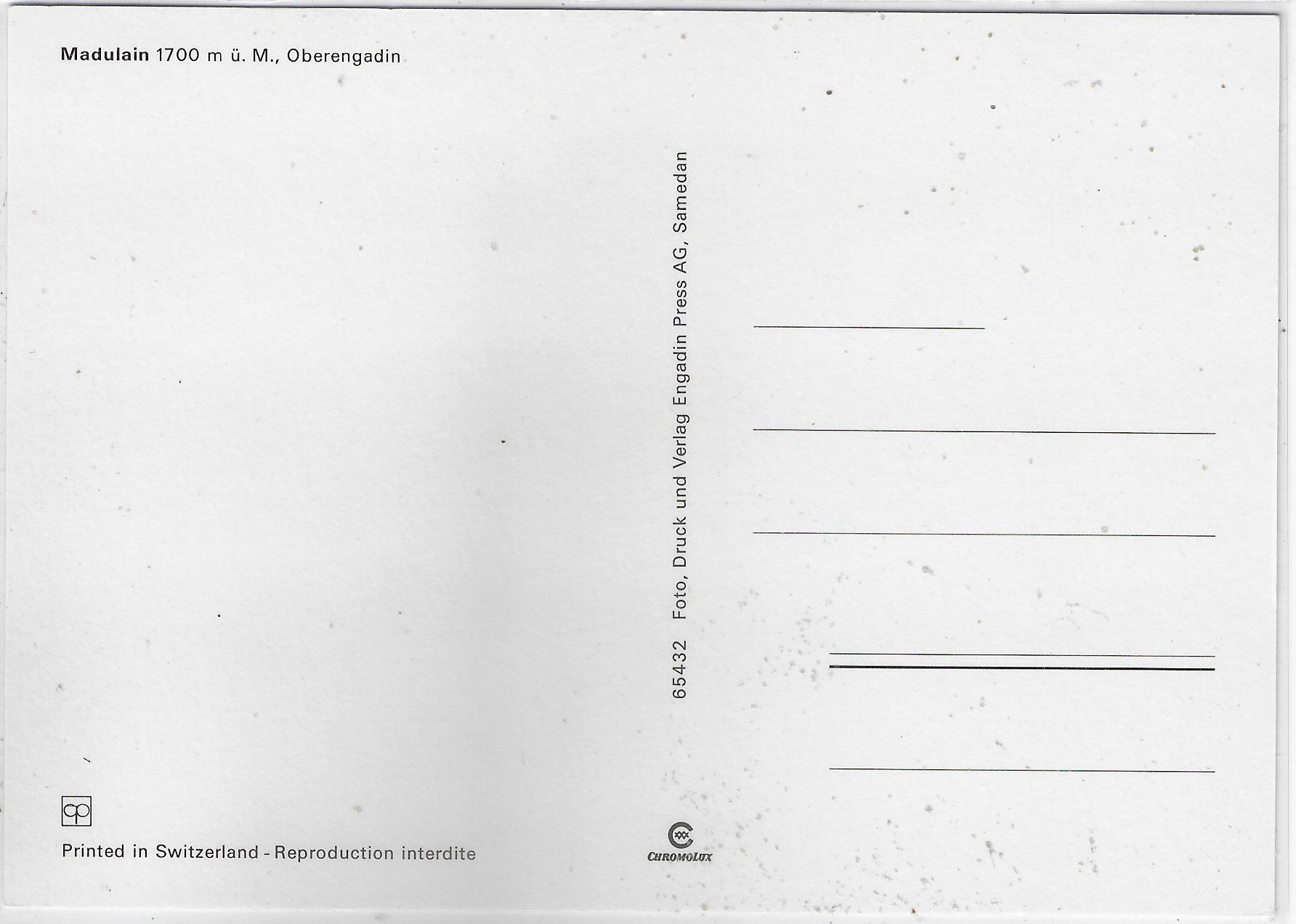Cartoline postali: Madulain - Oberengadin – Usato da Ettingen venduto da Kartenplanet 1