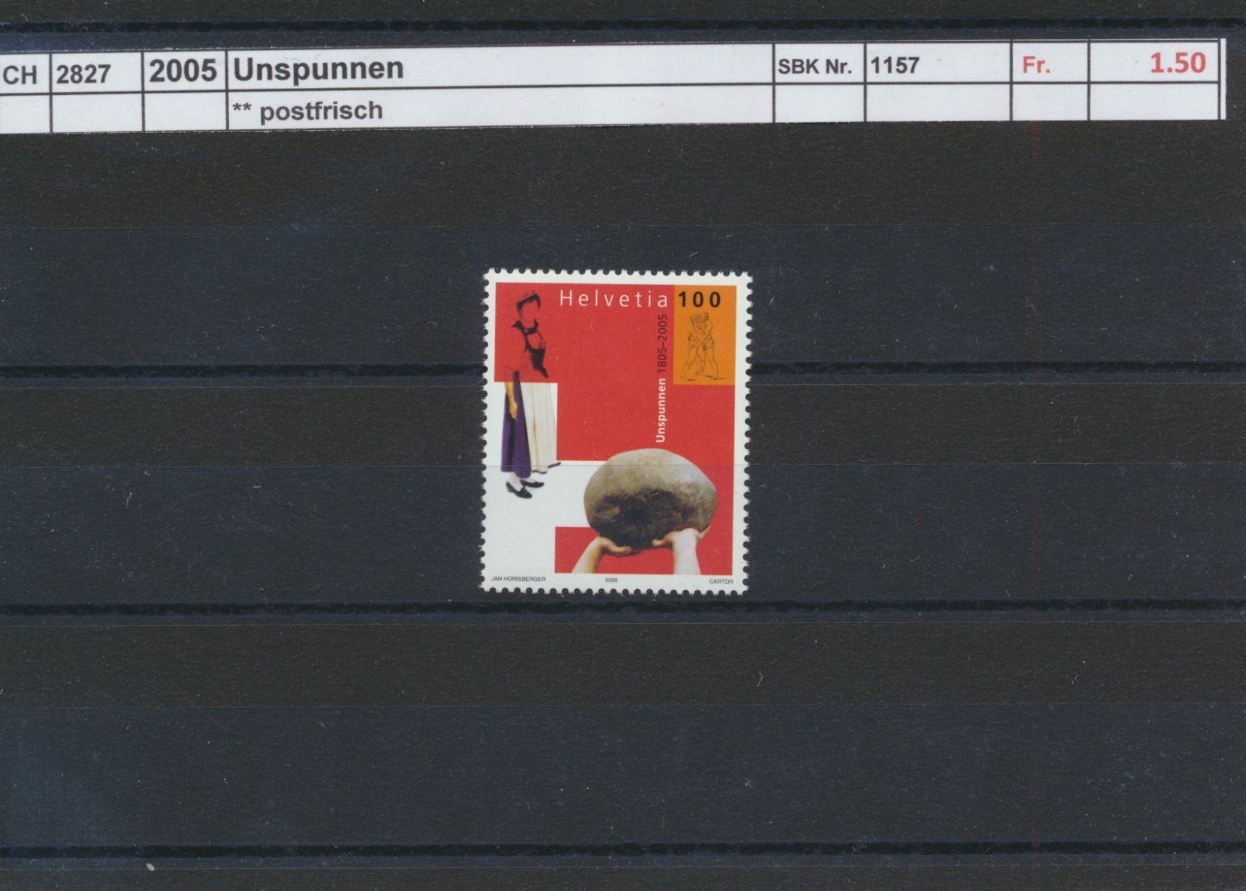 Tous les timbres: 2005 "Unspunnen", ** postfrisch – Neuf (Voir description) à Winterthur par Zupogeru