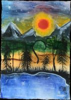 Das Zeichen - Original Aquarell - Outsider Art / Art Brut