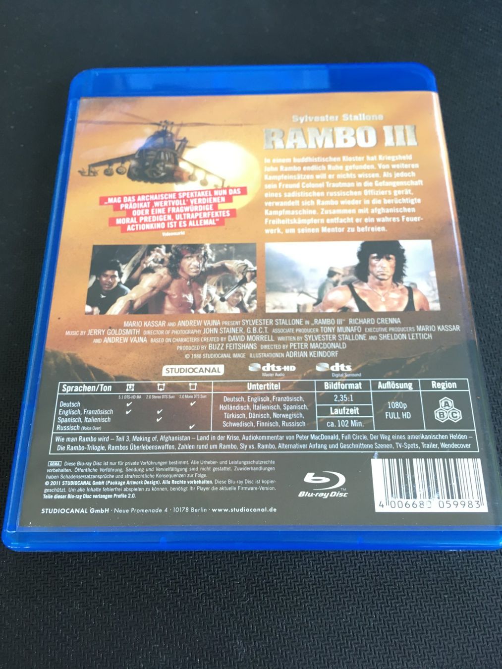 Alle DVDs: Rambo III [Blu-ray] – Gebraucht aus St.Gallen von MedienJoe 1