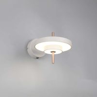LED Wandleuchte, Grau, Dimmbar, 20 cm Ø