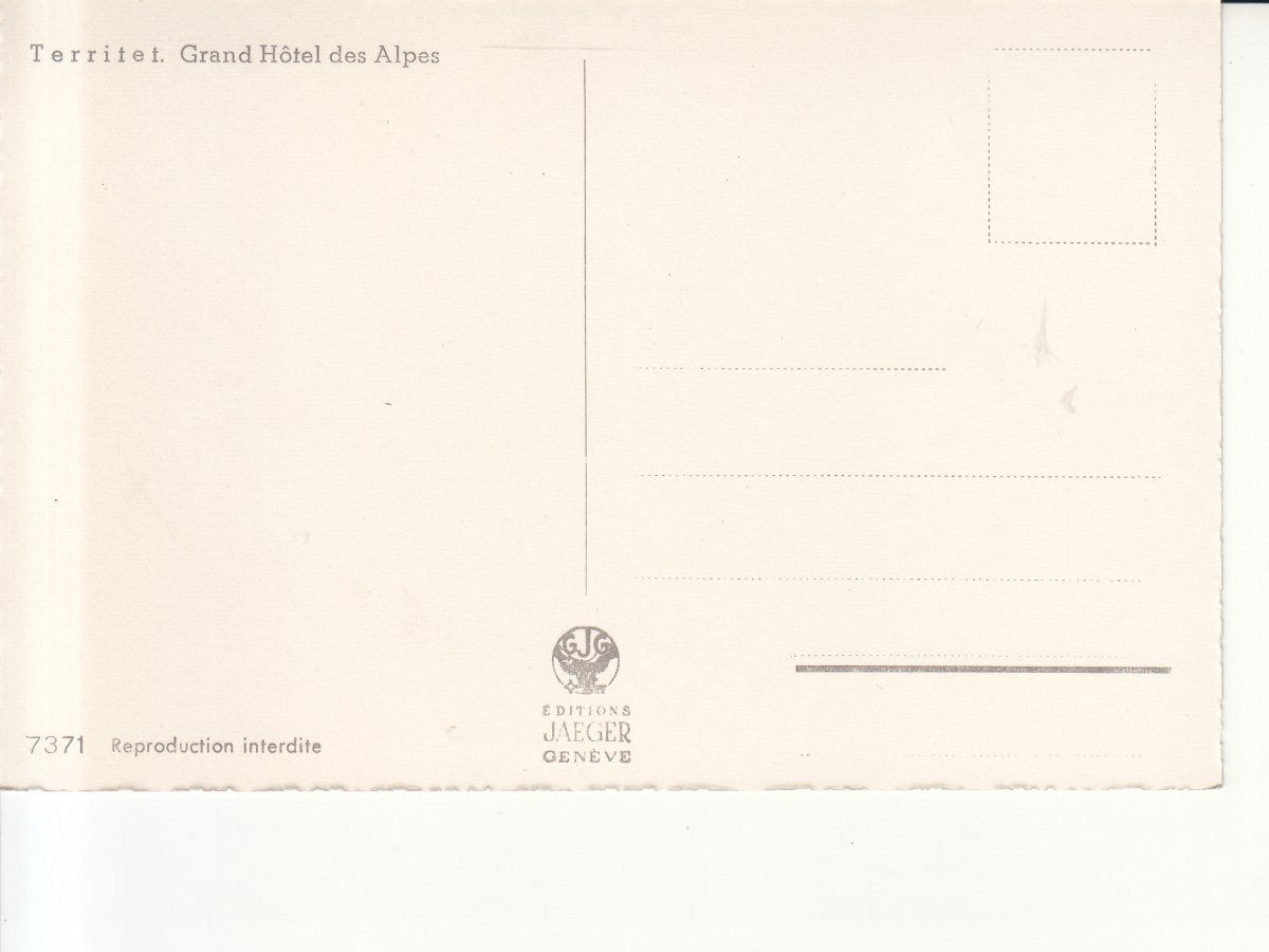 Cartoline postali: Territet ca. 1950 – Usato da Bürglen TG venduto da StampGraf 1