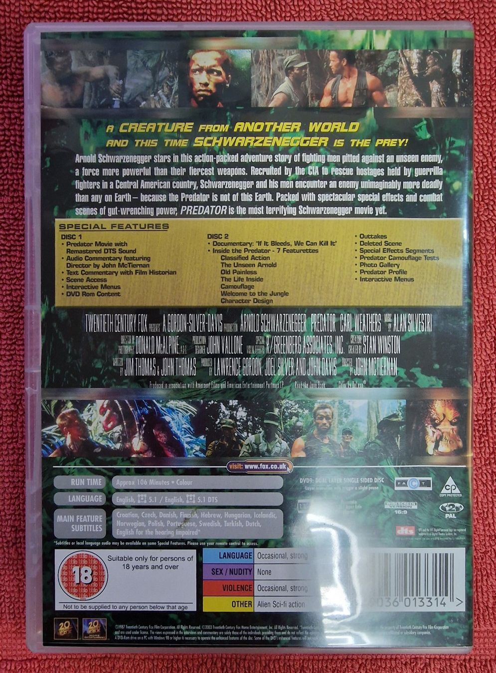 Tutti i DVDs: Predator DVD UK Version – Usato da Basel venduto da phi_8xhm 1