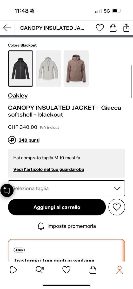 Oakley Giacche: OAKLEY  CANOPY INSULATED JACKET M – Usato da Giubiasco venduto da Darkemperor 2