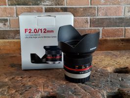 Samyang 12 mm F2 NCS CS monture Fujifilm X