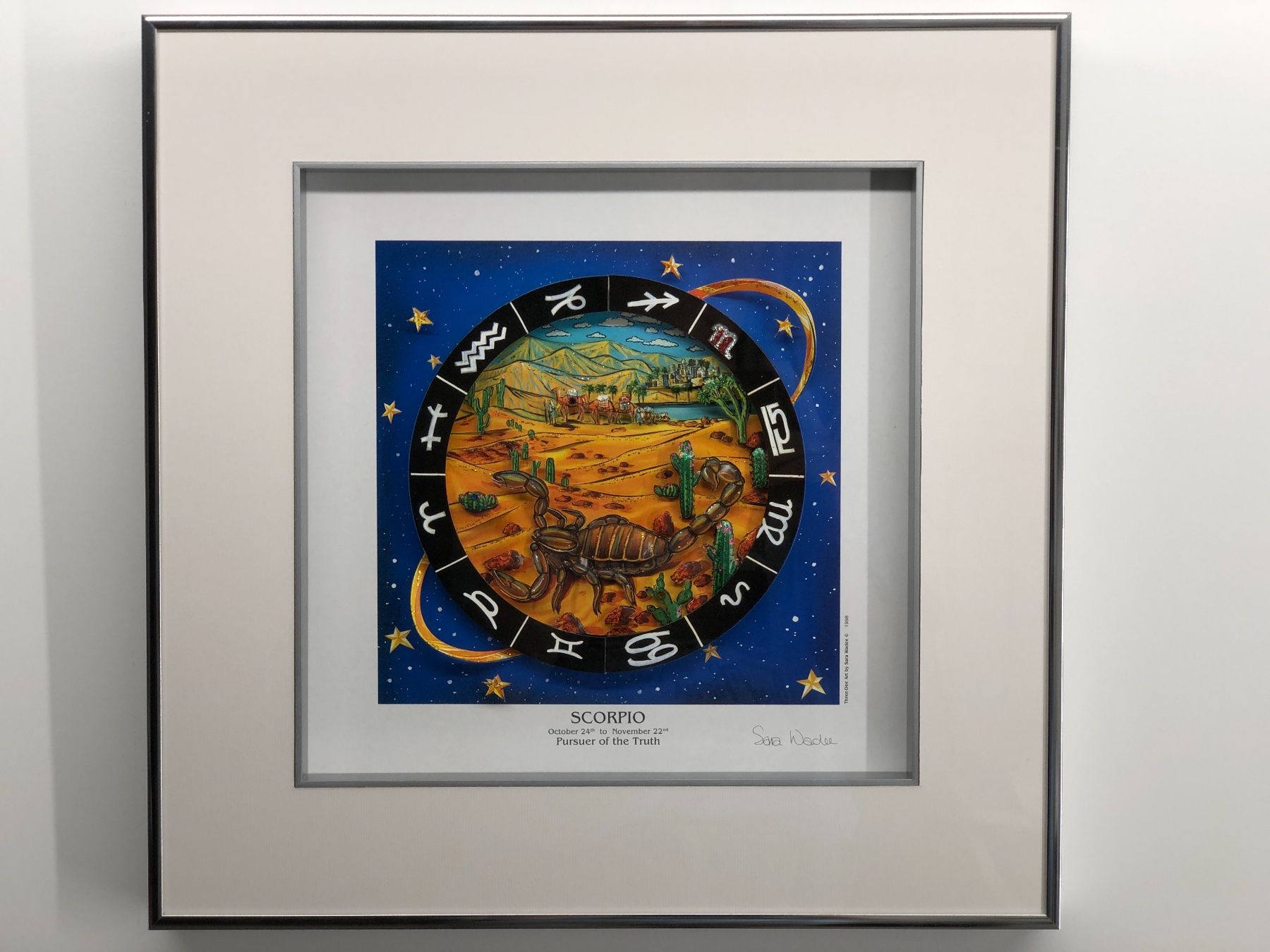 Dipinti: 3D Bild / Sternzeichen Skorpion / 40x40cm - Silber – Nuovo e nell'imballaggio originale da Bergdietikon venduto da Garak 1