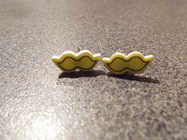 Ohrstecker Lippen, gelb