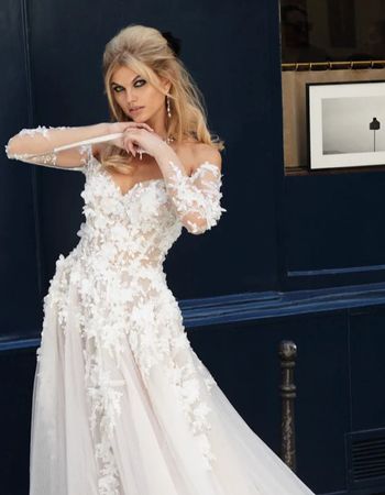 Brautkleid Galia Lahav, Spitze Blumen Gr. 36, neuwertig