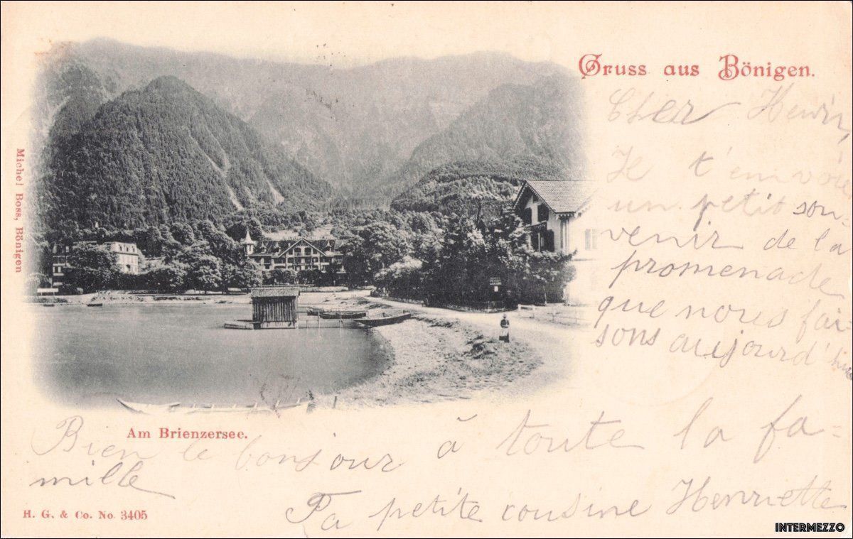 Cartoline postali: Bönigen BE // 1901 Brienzersee – Usato da Basel venduto da intermezzo12