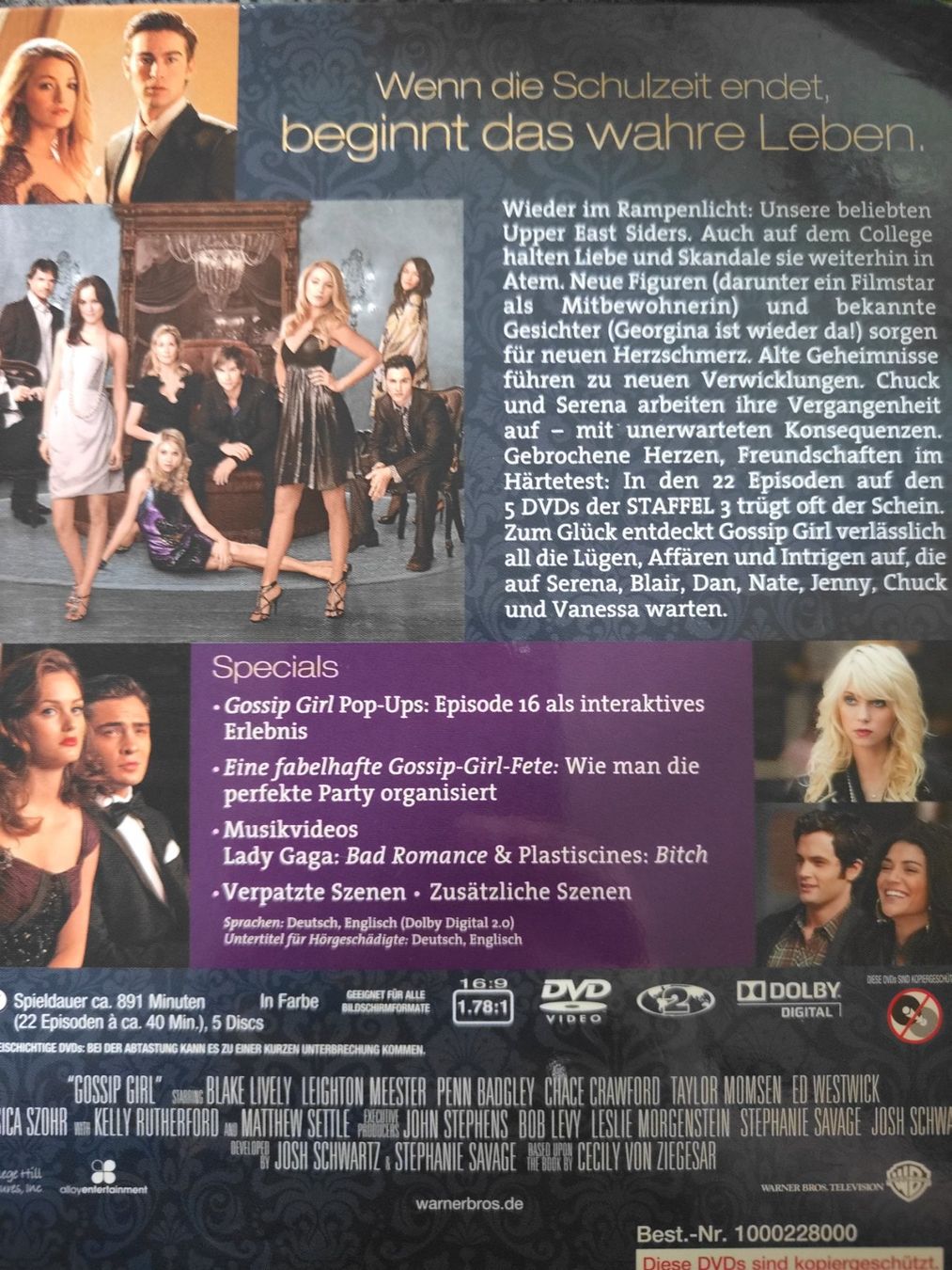 Alle DVDs: Gossip Girl Staffel 3 – Gebraucht aus Tenniken von Pasci1990 1