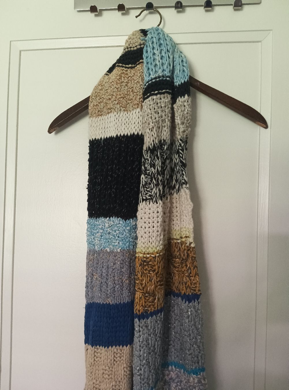 Foulards, Tücher & Schals: Warmer Toque Strickschal im Patchwork Style – Gebraucht aus Zürich von Asteraki 5