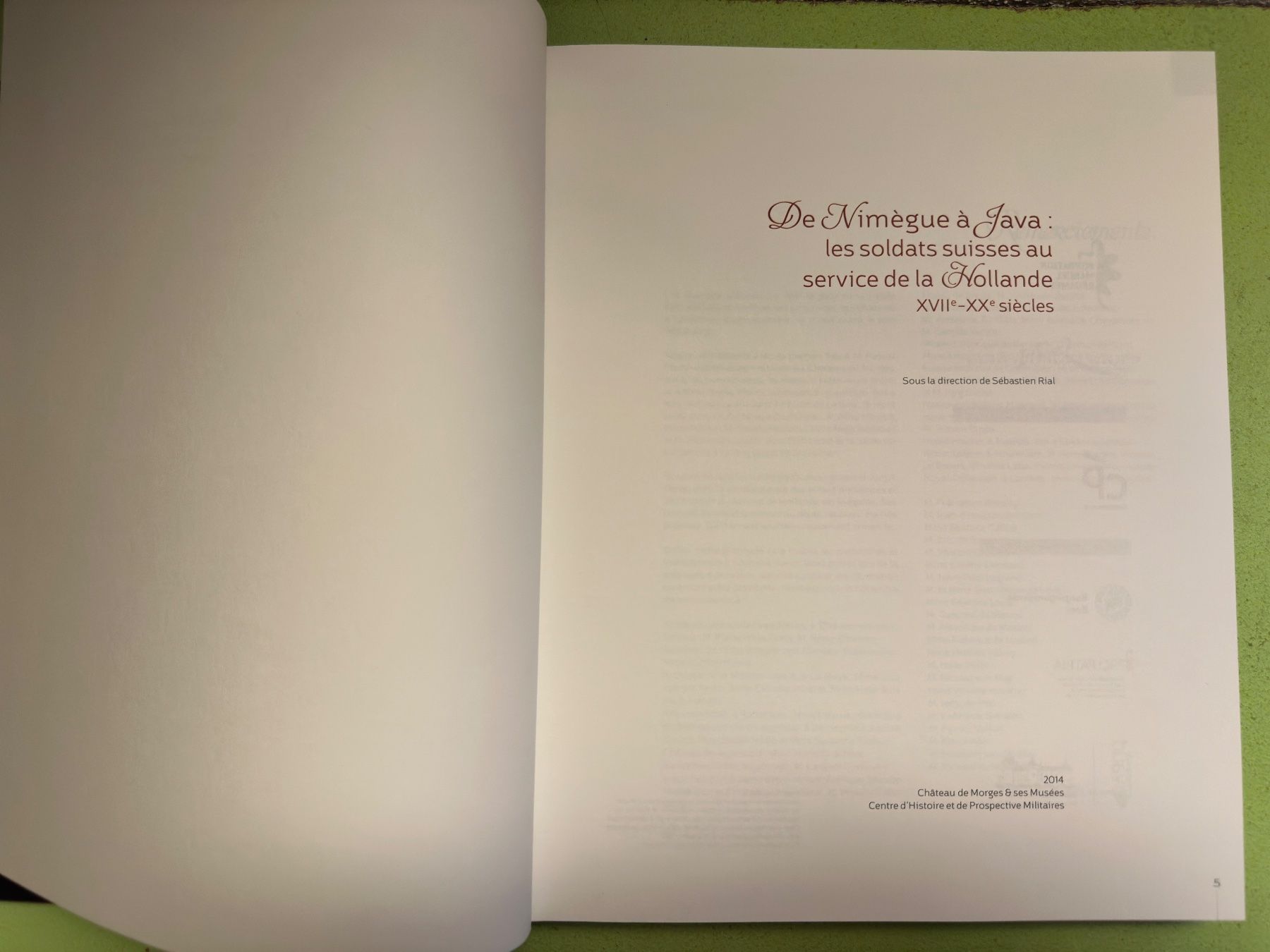 Bücher: Sébastien Rial: De Nimègue à Java: les soldats suisses – Gebraucht aus Zürich von allp 1