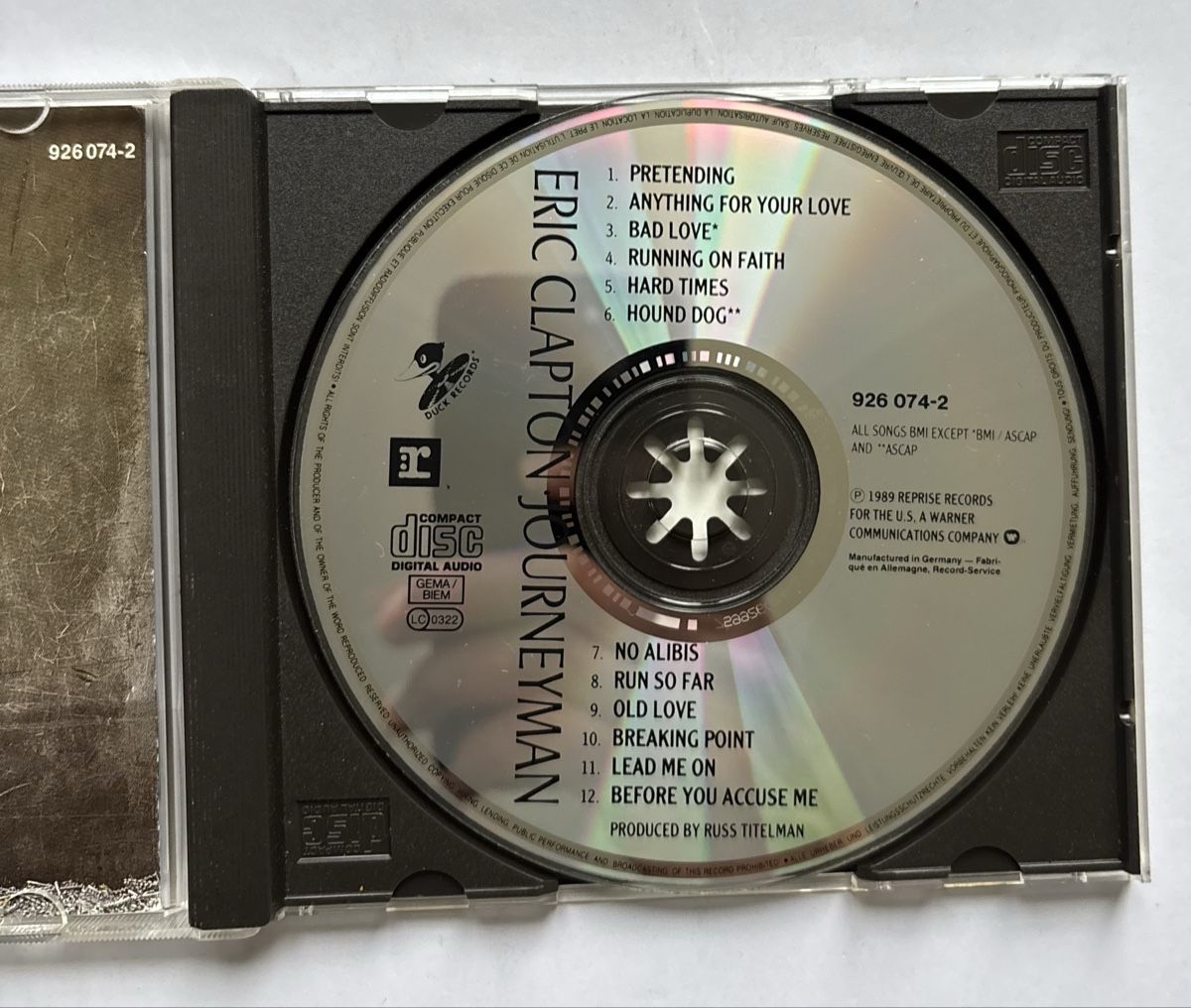 CD: CD Eric Clapton - Journeyman NM/VG+ – Usato da Neuchâtel venduto da Deivid2 2
