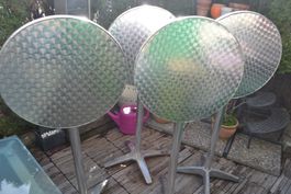 Stehtische Gastro klappbar Metall rund gebraucht 4 Stück