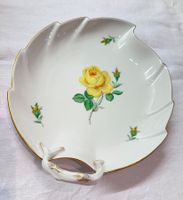 Meissen Porzellan gelbe Rose Schale 1.Wahl 25.5x21.5x3.8cm