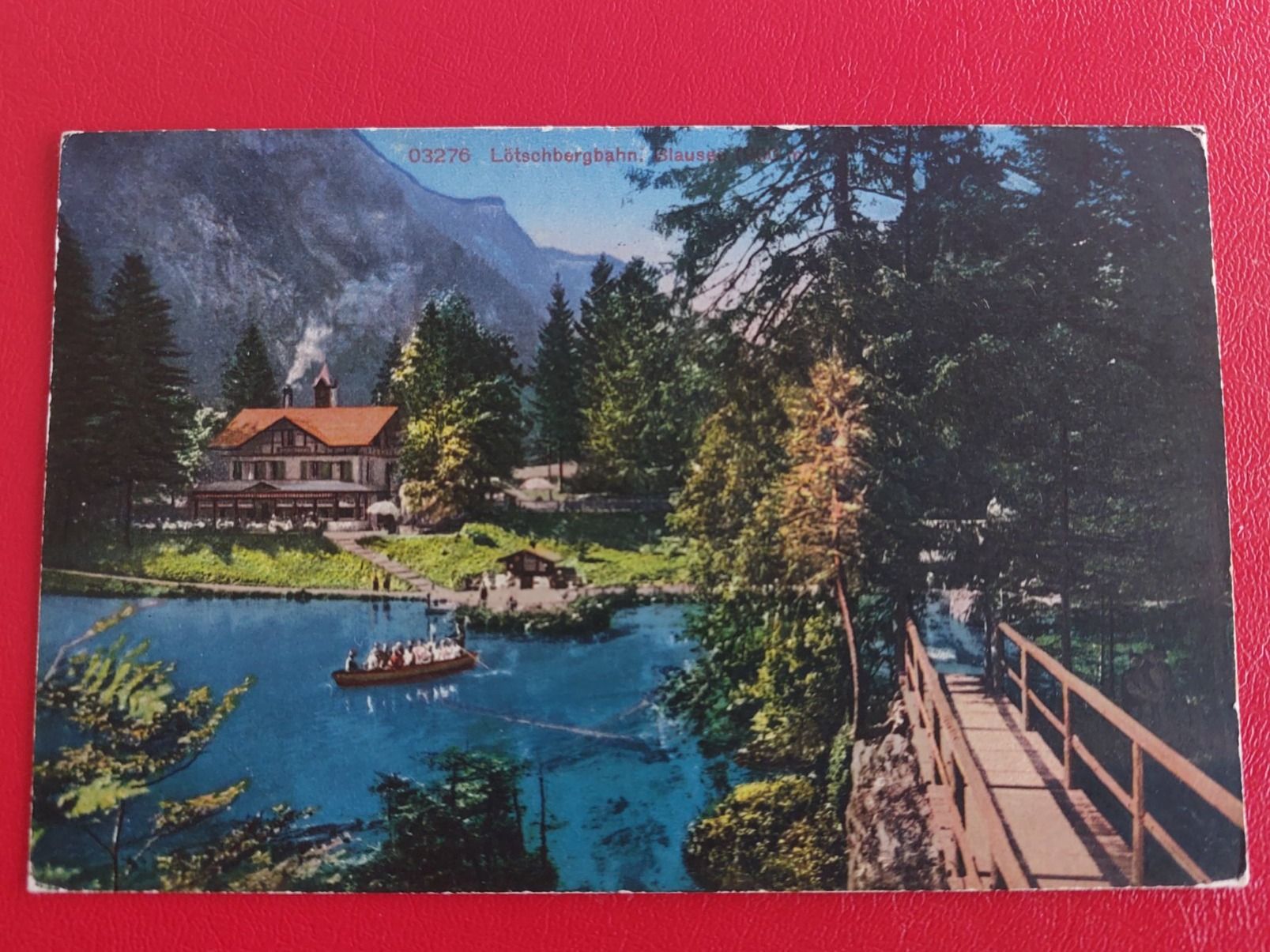 Cartoline postali: Lötschbergbahn ; Blausee 1923 – Usato da St-Légier-Chiésaz venduto da Theo006