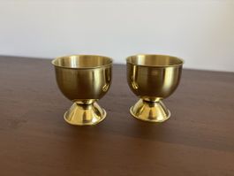 Egg cup golden 2x 