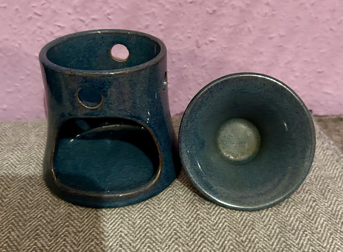 Diffusori di oli essenziali: Brûle-parfum en céramique bleu – Usato da Petit-Lancy venduto da Pierre_le_voyageur 1