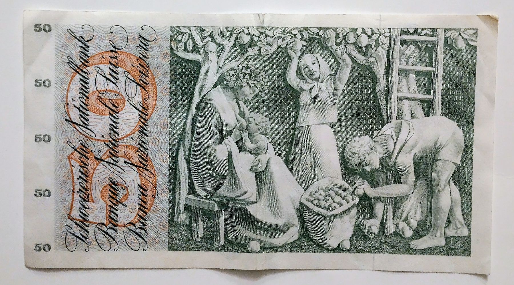 Banknoten: 50er Note, Schweizer Nationalbank – Gebraucht aus Steinhausen von MuRaTo