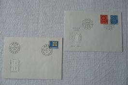 1963 / 64 2 FDC Europamarken SBK 401 / 410 - 411
