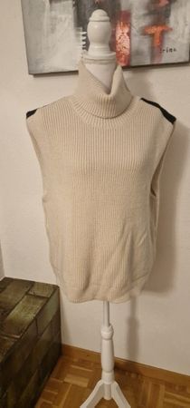 Angè Strickweste Beige Rollkragen Gr. S/M - Top Zustand!