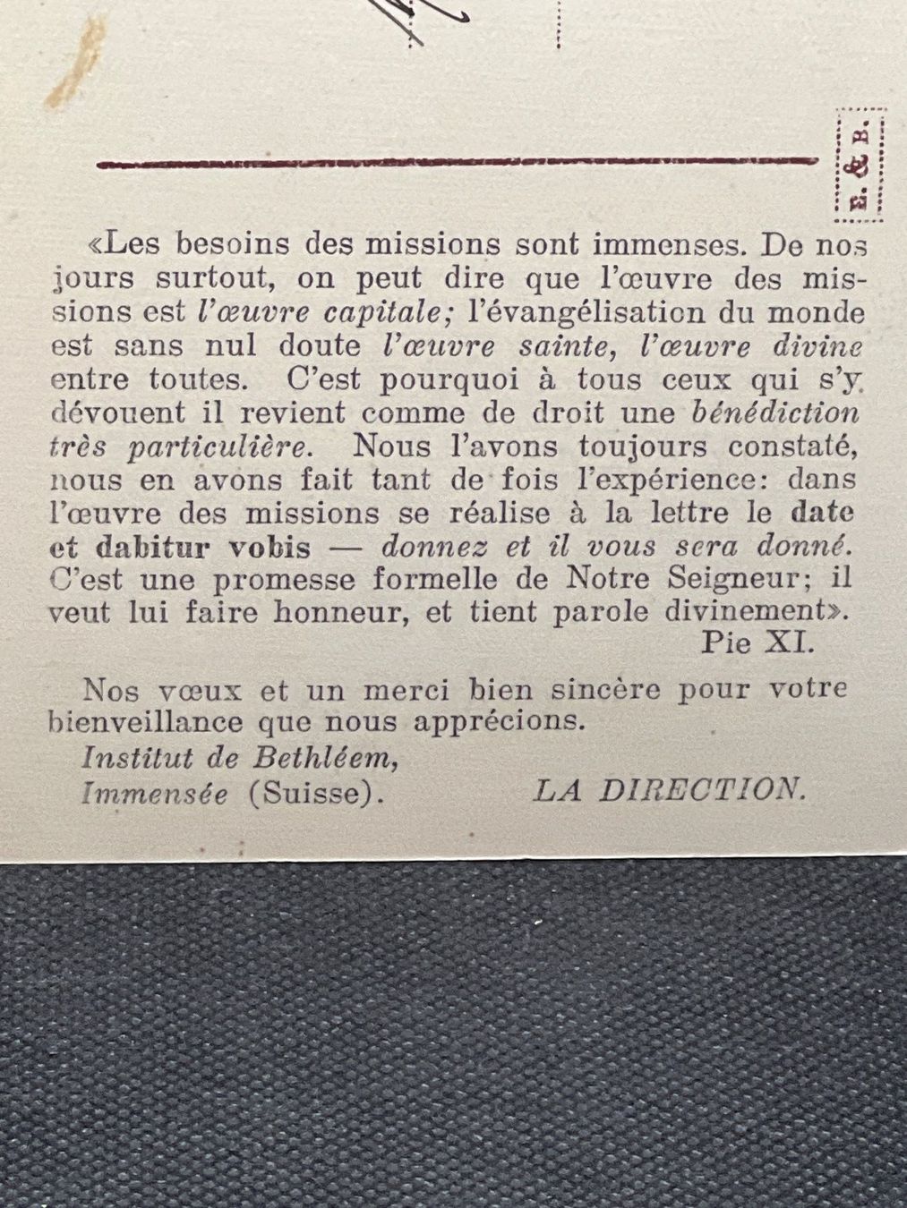 Cartes postales: Immensee, Missionshaus Bethlehem – D'occasion à Widnau par Brusi9 2