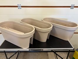 Blumentöpfe Set 3 Stück beige guter Zustand