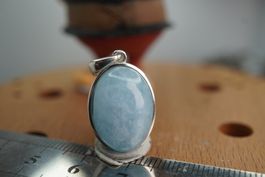 Aquamarin   925 Silber  22/15mm   Anhänger  "TOPSTONE"