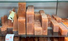 081 Posten Raureif Kerzen hellbraun aus Liquidation
