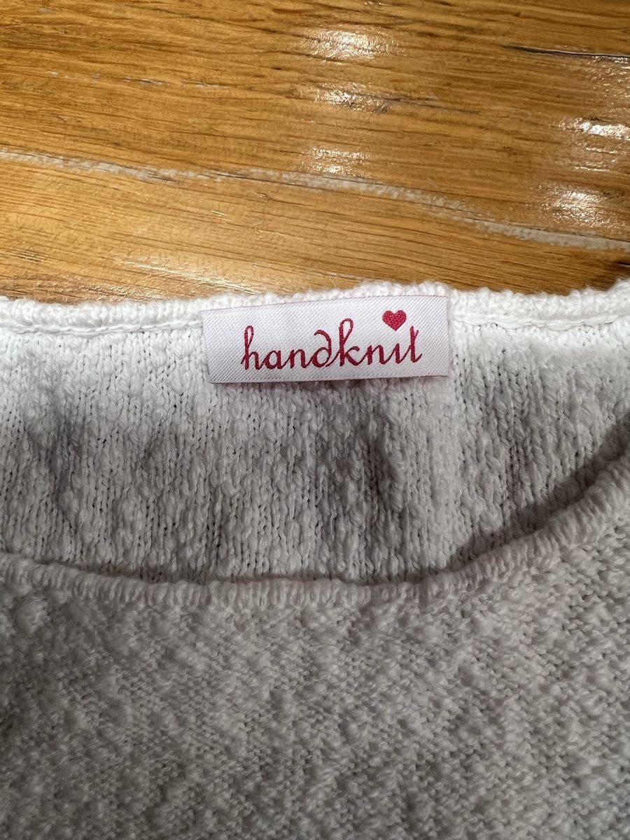 Pulls & Sweat-shirts: Pullover handknit weiss Bio-Baumwolle Grösse M neu – Neuf (Voir description) à Sargans par SVENJA04 1