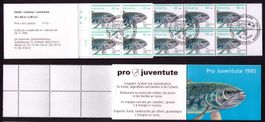 1995_J337_Pro Juventute_MARKENHEFT “BACHFORELLE” komplett ET