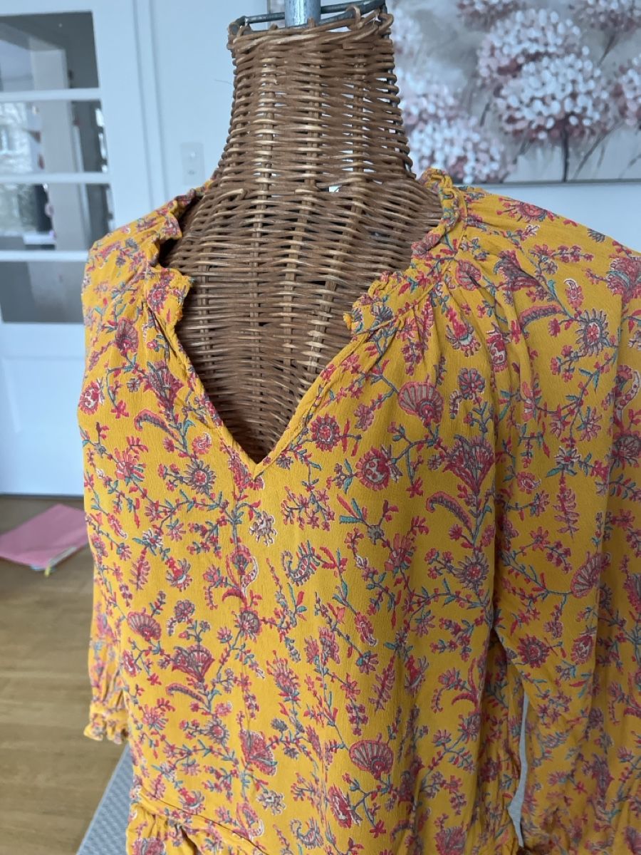 Camicette: Bluse mit Blumenmuster, gelb, S – Usato da Solothurn venduto da Bobesch08 2