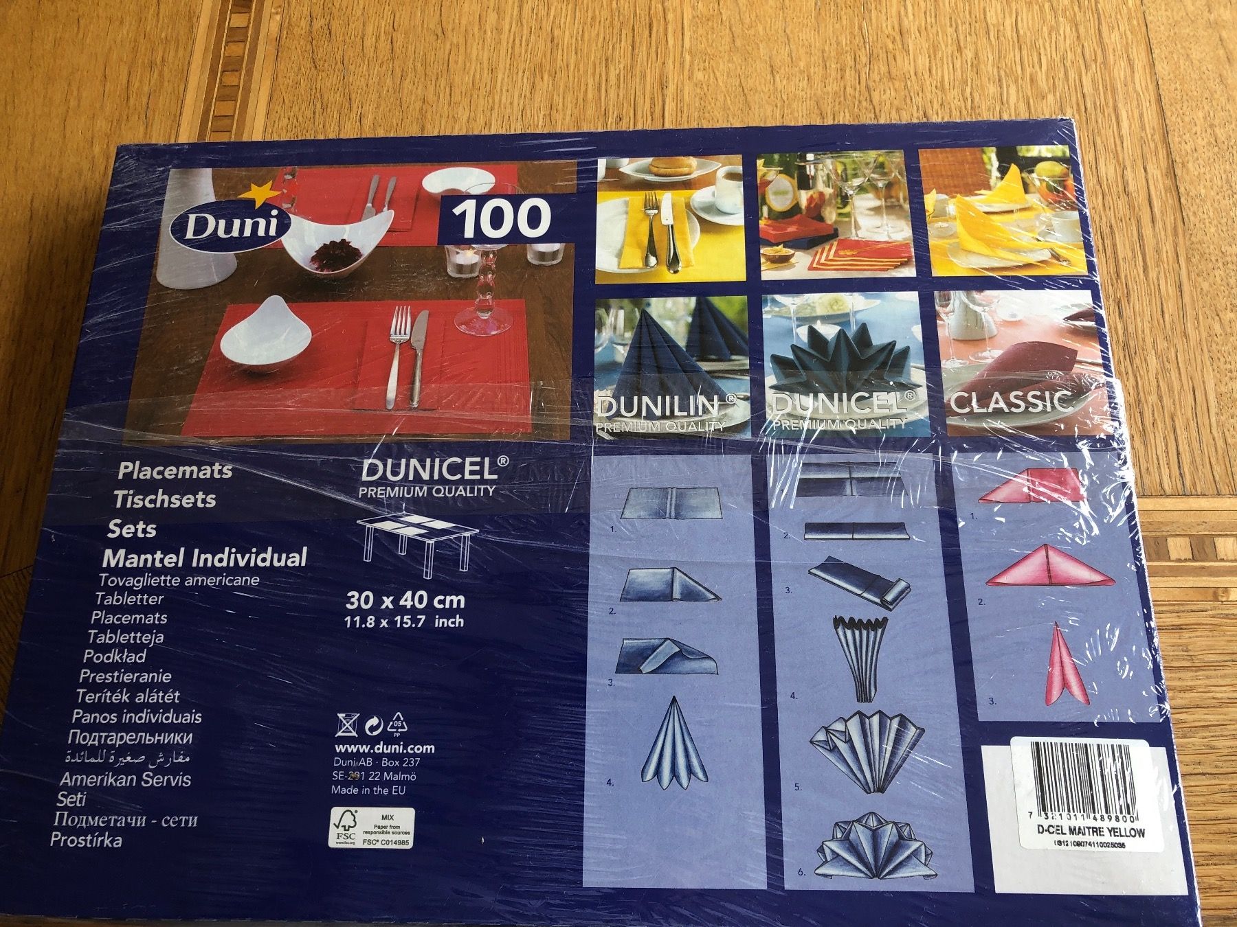 Set di tavolo e panche: Dunicel Tischsets gelb 30x40 – Nuovo e nell'imballaggio originale da Nassen venduto da run_7jjy 2
