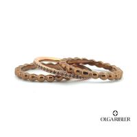 Ring-Set aus 3 Ringen – Edelstahl –Grösse 62