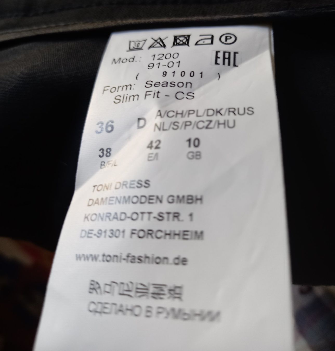 Pantaloni: Damen Hose Schwarz neu Toni – Nuovo e nell'imballaggio originale da Solothurn venduto da sweyla21 3