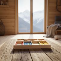 MONTESSORI - BATON DE CALCUL EN BOIS / NEUF
