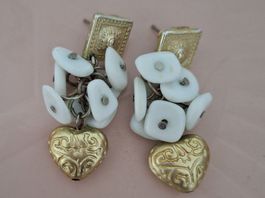 VINTAGE OHRRINGE MIT HERZEN