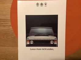 Range Rover Verkaufsprospekt Hochglanz