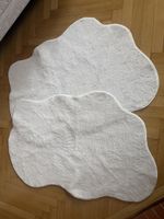 Lot de 2 tapis nuage blanc crème ultra doux – 80 × 120 cm