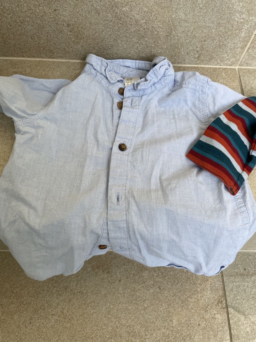 Camicie, T-shirt & Polo: 2 süsse Jungen Shirts / Hemd Gr. 80 – Usato da St. Erhard venduto da Cfreya 1
