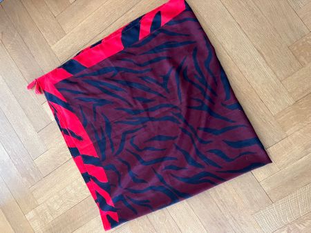 GALERIES LAFAYETTE Schal Tuch XL Weinrot Wolle