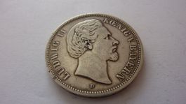 Silbermünze aus Bayern : 5 Mark König Ludwig II.1876 , ss