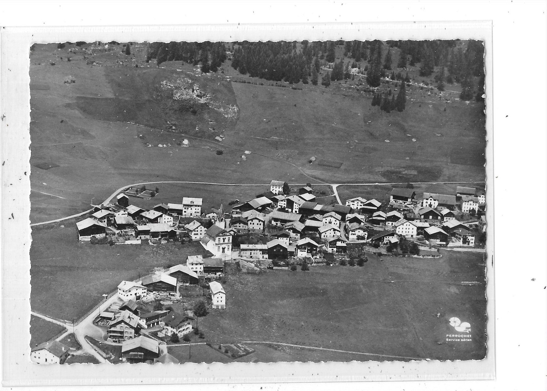 Ansichtskarten: GR Lain / Obervaz  Mit dem Flugzeug über.... – Gebraucht aus Schocherswil von Wilare