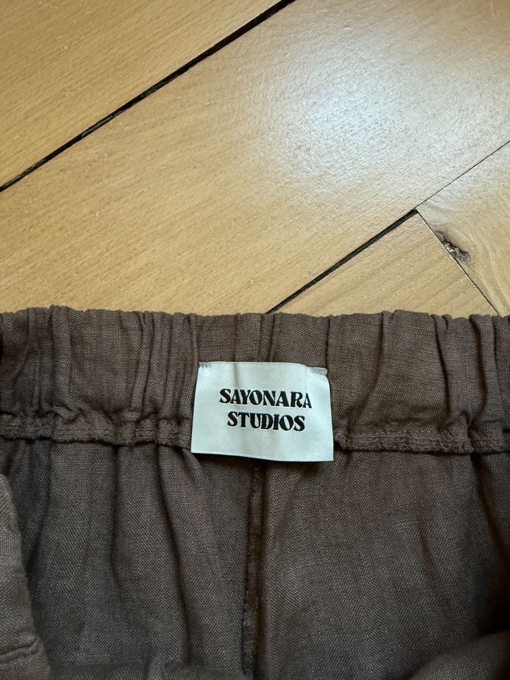 Pantalons: SAYONARA STUDIOS - Leinenhose braun S – D'occasion à Zürich par Diazaio 2