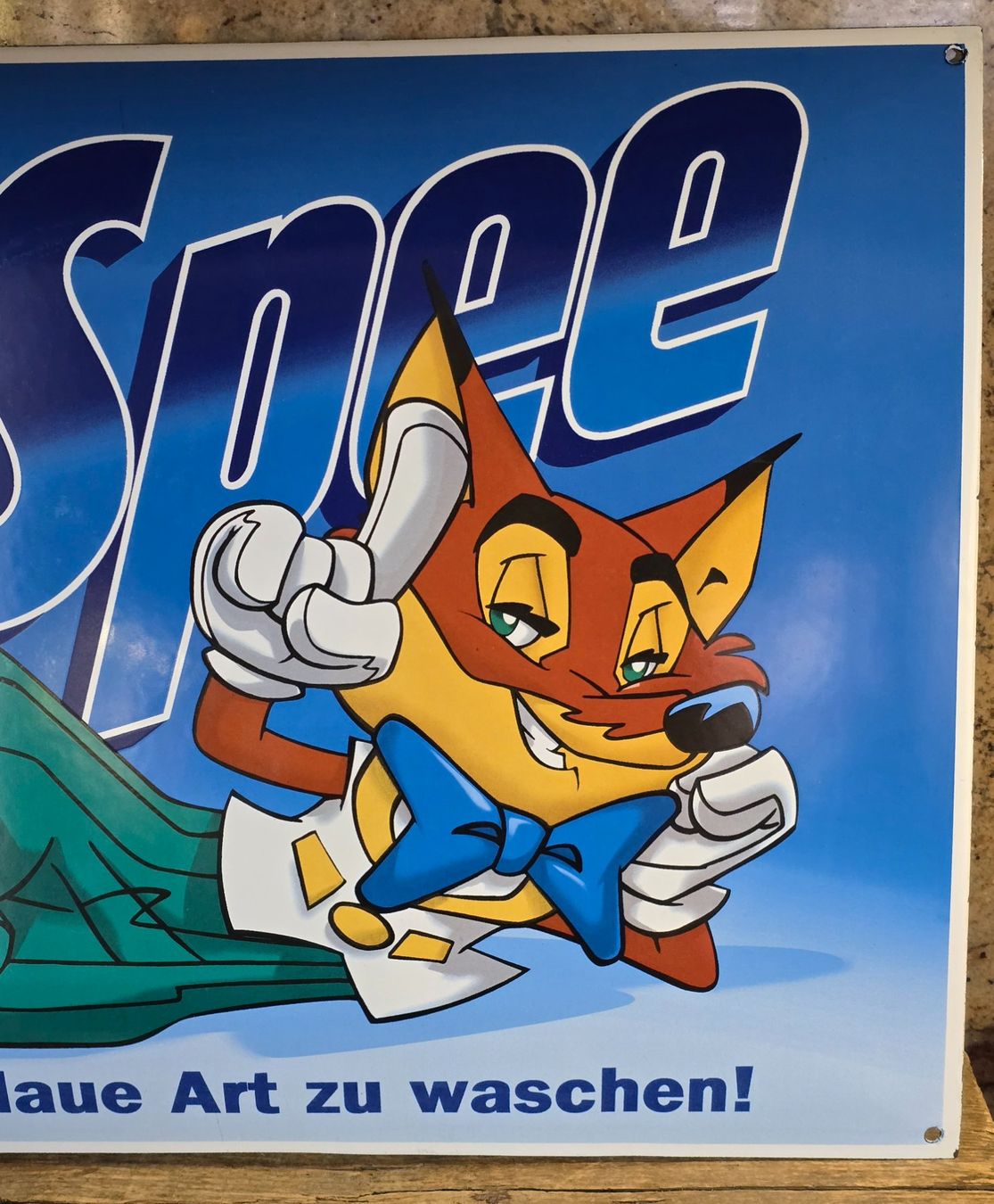 Insegne: Original "Spee" Fuchs Emaile Werbeschild – Usato da Walkringen venduto da Vanuca 4