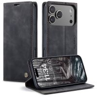 iPhone 17 Pro Max  - étui à rabat portefeuille antichoc Noir