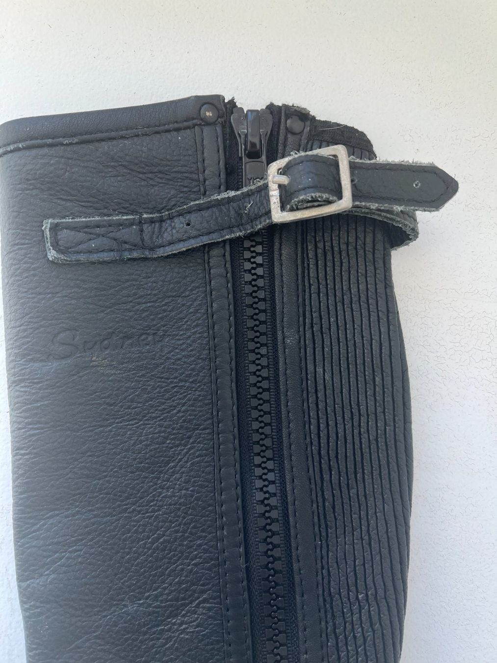Stinchiere & Fasciature: Mini-chaps équitation Sydney cuir de vachette pleine fleur – Usato da Court venduto da Style_ambre 4