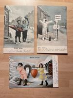 3 alte,antike Neujahrskarten,